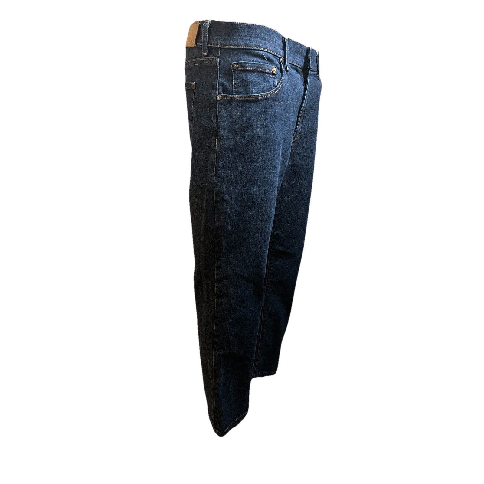 Mott & Bow Straight Leg Jeans Men 36x26 (Hemmed) Dark Wash Stretch Denim Cotton — image 4 of 8